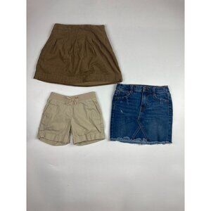 3 Lot Girl's S 6/6X Izod/Cat & Jack/Lands End Skirts and Shorts